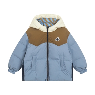 马拉丁童装儿童羽绒服25冬装新款男童飞船元素印花一手长羽绒服