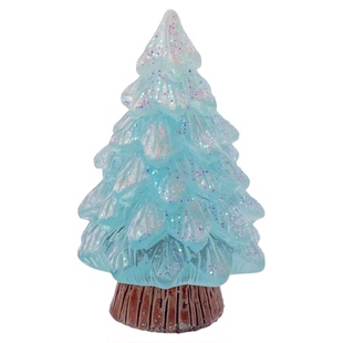 创意夜光圣诞树节日派对摆件树脂工艺装饰品小配件桌面车载小摆件