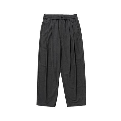 COMMON SCENTS「EASY PANTS」重磅抗菌羊毛TR廓形褶裥西裤