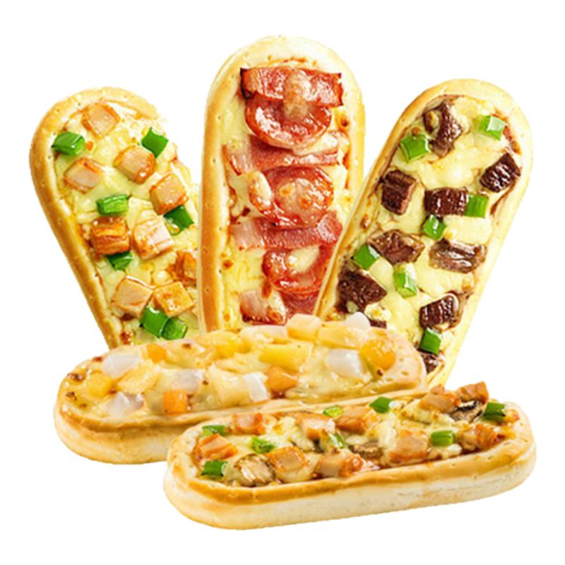 小萨牛牛芝士船披萨半成品加热即食冷冻速食奥尔良鸡肉披沙饼比萨