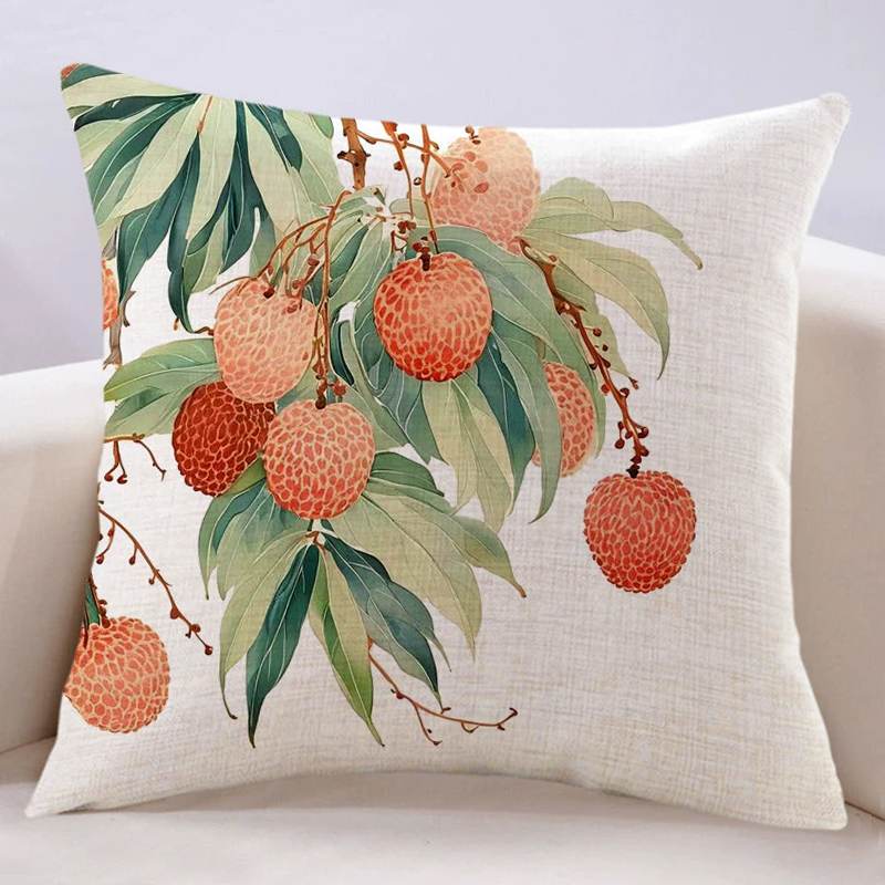 大吉大利抱枕十字绣2025新款中式客厅沙发靠枕荔枝寓意好手工线绣