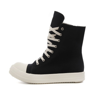 RO FABLED 高帮鞋子男帆布鞋拉链板鞋腊布暗黑五芒星鞋女靴潮