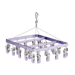 晾衣架多夹子晾晒架多功能晒袜子神器内衣内裤专用折叠阳台防风