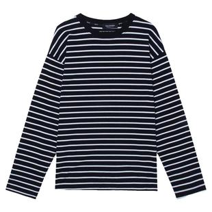 条纹打底衫长袖t恤女纯棉ins春季上衣2023新款大码韩版宽松版百搭