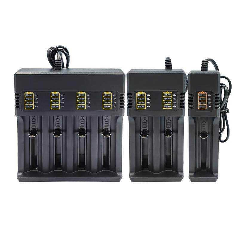 18650锂电池充电器4槽快充26650锂离子3.7V专用多功能万能通用型