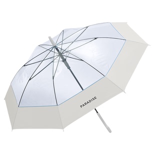 新品天堂伞透明卡通伞便携八骨加固雨伞半自动长杆直柄伞极简风系