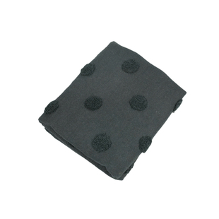 韩国原装进口 黑色灰色立体波点提花羊毛呢布料外套裤子裙装面料B