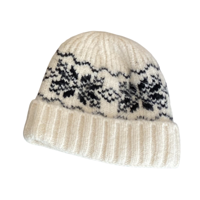 费尔岛风针织毛线帽女秋冬季休闲