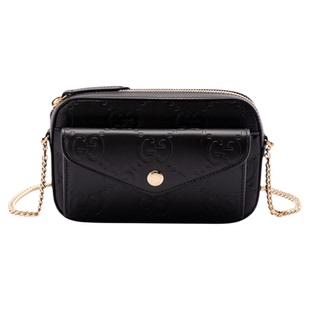 Gucci/古驰 781554 女士真皮Logo徽标印花小包单肩斜挎包先鉴后发