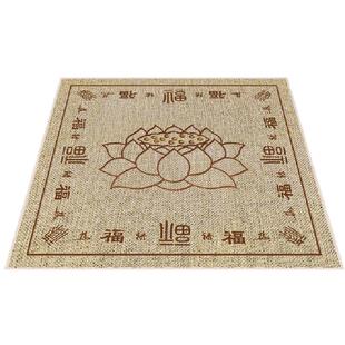 打坐垫禅修垫水晶绒拜垫冥想静坐禅垫家用防滑耐磨布艺薄跪拜垫