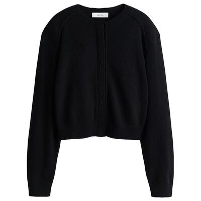 HM Studio Essentials女装毛针织衫春季新款简约羊绒开衫1327096