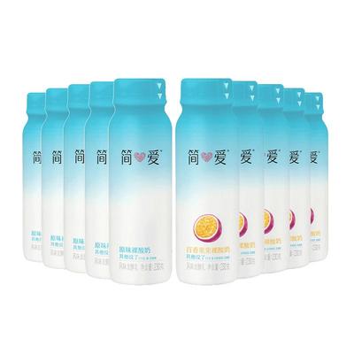 简爱原味酸奶230g*10瓶百香果味
