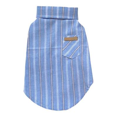 bluetime宠物纯棉条纹衬衫原创