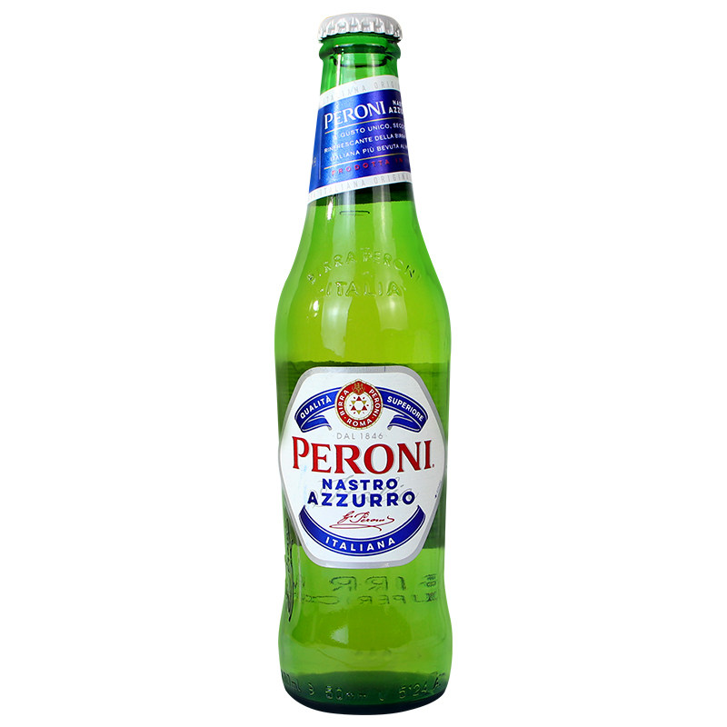 意大利进口贝罗尼啤酒Peroni拉格佩罗尼蓝带啤酒330ml6瓶24瓶整箱