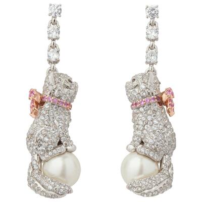 katespade小猫造型耳坠耳钉