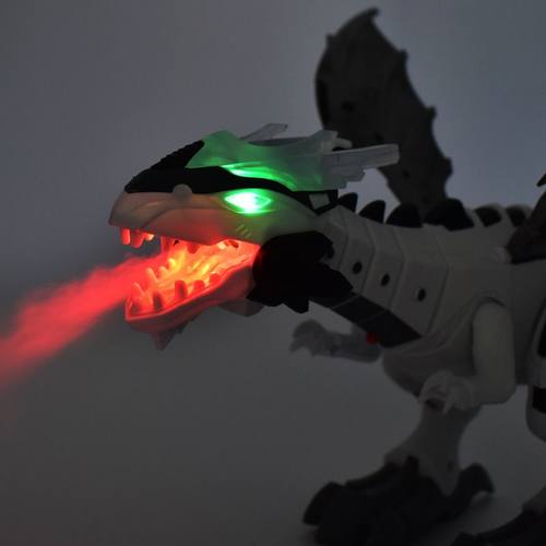 跨境儿童电动喷雾恐龙玩具战龙批发恐龙喷火男孩声光玩具机械模型
