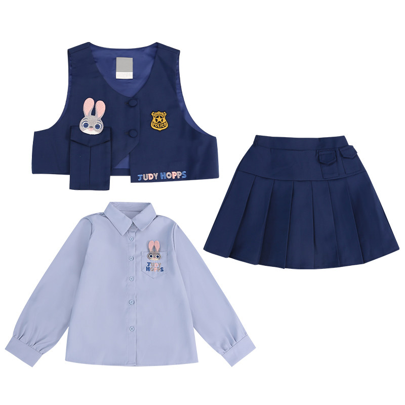 园服校服班服海军领JK表演服秋季新款女童学院风套装西装三件套