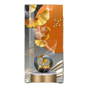 入户门玄关装饰画正对门走廊过道壁画现代玄幻晶瓷竖版幺关挂画