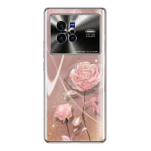适用vivox90手机壳x90s新款曲面屏vivi女镜头全包防摔por高级感不顶膜x90pro带挂绳高端玫瑰vovo套vivo外壳