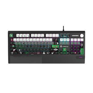 狼途K1000机械键盘有线104键电竞游戏电脑女生静音办公moa客制化