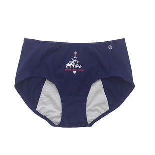 2条装百伶百俐少女生理裤中腰透气防侧漏学生生理期大码竹炭内裤