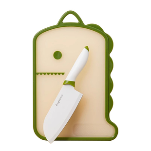 拜格宝宝辅食菜板家用防霉防滑双面砧板案板厨房切菜切肉刀具套装