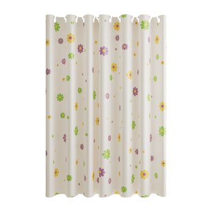 浴室洗澡干湿分离速干防水布卫生间防霉浴帘隔断帘免打孔套装门帘