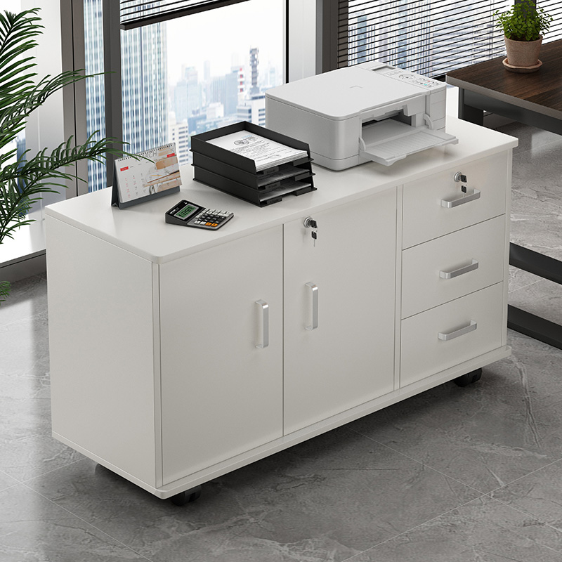 文件柜资料柜办公室置物柜带锁储物柜子办公桌下收纳柜桌边柜侧柜
