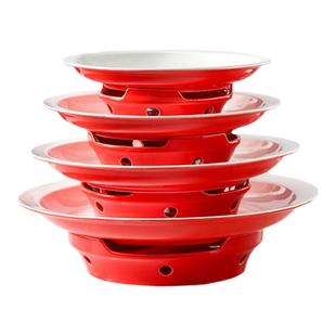 剁椒鱼头盘大号炒鸡盘子商用蜡烛加热盘湘菜专用干锅保温炉盘餐具