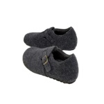 羊羔毛~加绒内增高勃肯鞋2025新款冬季厚底单鞋小个子灰色毛毛鞋