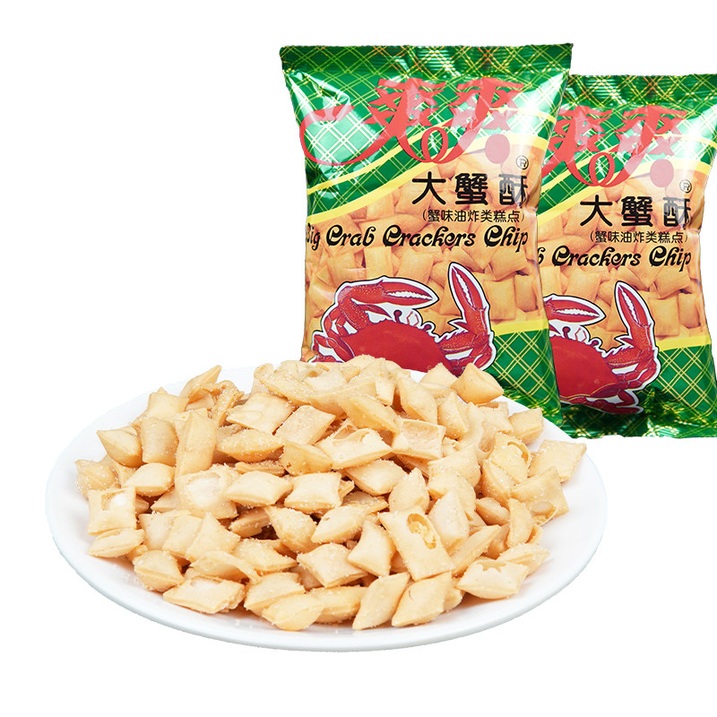 七宝一丁爽爽大蟹酥35g膨化食品小时候儿时孩童的零食8090后经典