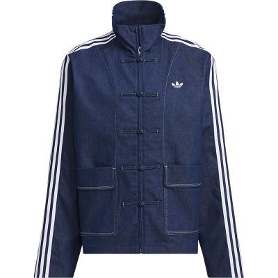 Adidas/阿迪达斯官方正品三叶草男女新中式牛仔宽松外套JW1968