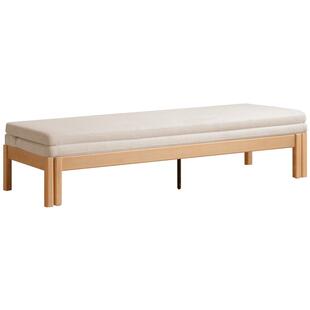 源氏木语百伦沙实木沙发床折叠两用小户型无扶手坐卧伸缩床抽拉床