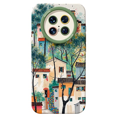 适用华为mate80pro手机壳女款mate70保护套硅胶40epro全包防摔50por软壳RS高级m60古风meta水墨pro+小城新款