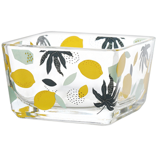 蓝莲花玻璃分格零食盘干果盘创意点心盘透明小吃碟家用客厅托盘