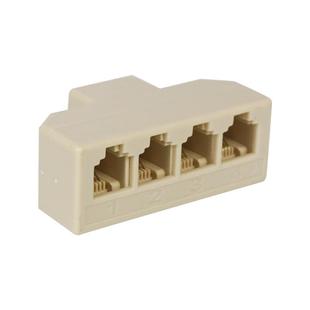 电话分线器一分四家用办公座机直通转接头分配器固话好品质接线盒