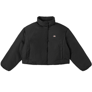 Dickies帝酷适25秋冬女式短款防泼水面料宽松工装羽绒服保暖外套