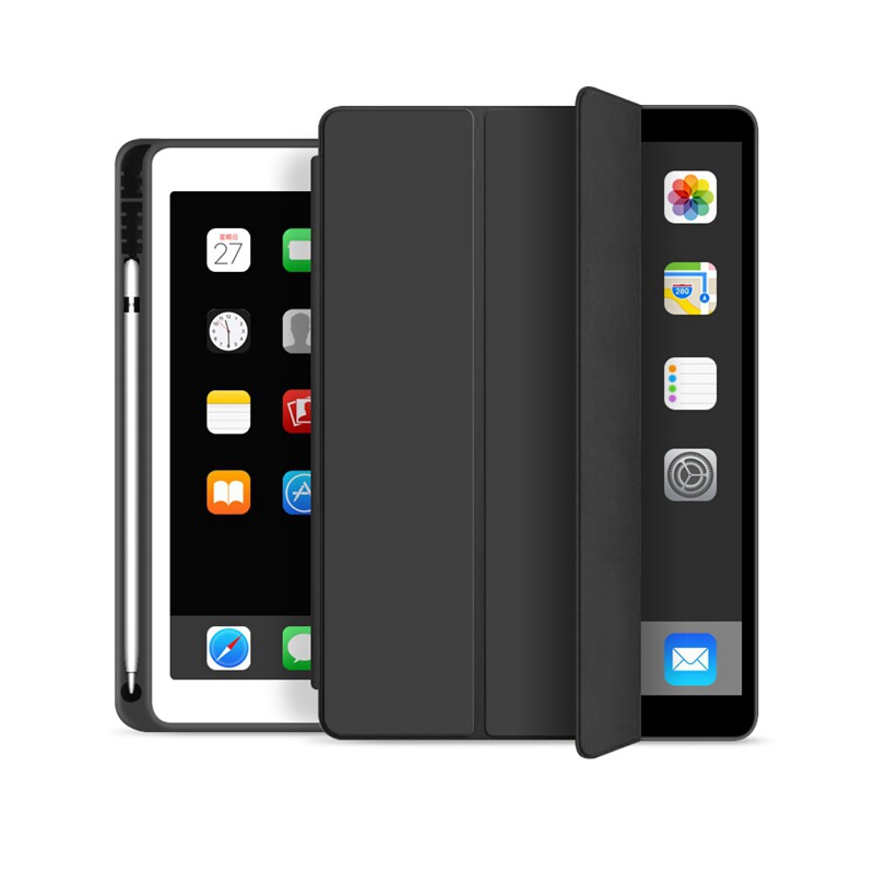 适用苹果iPad11保护套2025新款11壳Pro10.5带笔槽12.9英寸13平板8/9三折mini3/4休眠9.7软