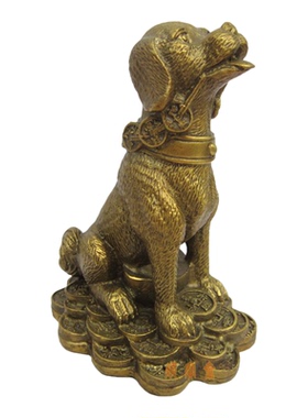 狗金钱狗黄铜质吉祥摆件