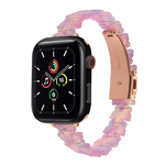 CA. 梦幻蝴蝶爱心树脂适用于苹果手表AppleWatch表带iWatch8765
