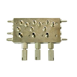 牙科椅配件三联膜片阀气控水阀牙椅阀体牙科综合机三连膜片阀总成