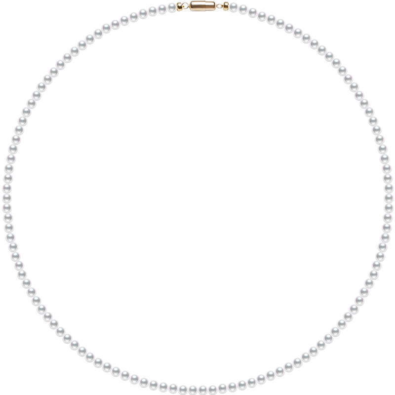 GiO珠宝淡水珍珠项链女锁骨颈链18K金小米珠颈链媲美海水露思同款