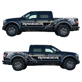 适用于福特猛禽车贴拉花 F-150改装皮卡车身贴纸装饰泥点个性贴画