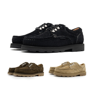 TCMADExLASTREVERT翻毛牛皮袋鼠鞋穆勒登山扣系带休闲皮鞋厚底鞋