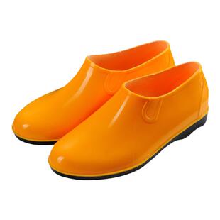 富足平安塑胶平底雨鞋畜牧养殖水鞋低帮耐酸碱雨靴元宝鞋养猪专用