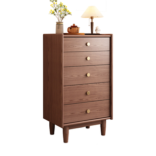 红林日记实木五斗柜卧室置物柜收纳柜客厅抽屉储物柜床尾柜床头柜