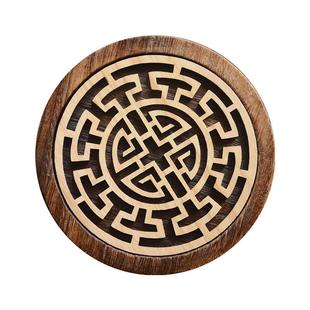 实木茶托杯垫创意沥水茶垫壶承养壶垫家用茶道配件木质隔热暖杯垫