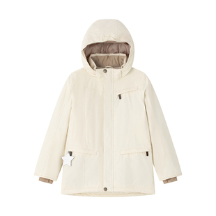 丹麦MINI A TURE童装25冬新男女中大童防风防水保暖夹克儿童外套