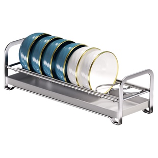 厨房置物架放碗碟子盘子收纳架碗盘碗筷沥水架小型滤水不锈钢碗架