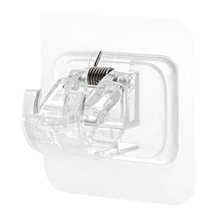 门帘杆免打孔挂钩窗帘伸缩杆支架托单杠固定座一整套配件墙面挂环